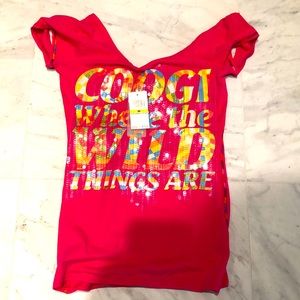 Dark pink sequined shirt